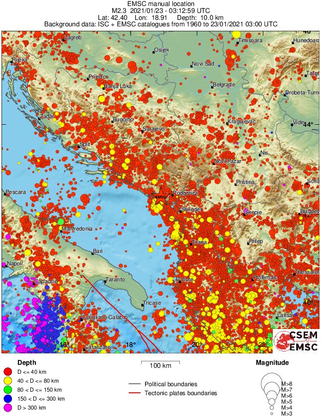 regional historical seismicity