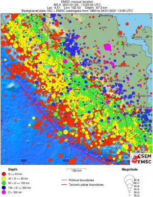 regional historical seismicity