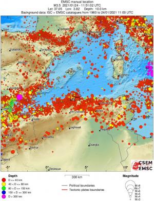 wide historical seismicity