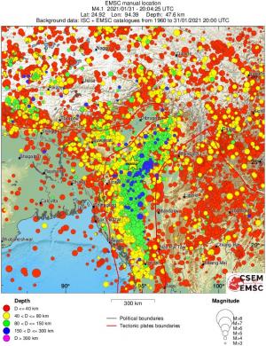 wide historical seismicity