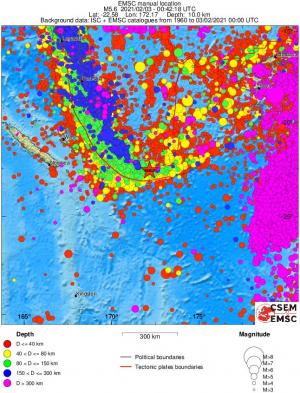 wide historical seismicity
