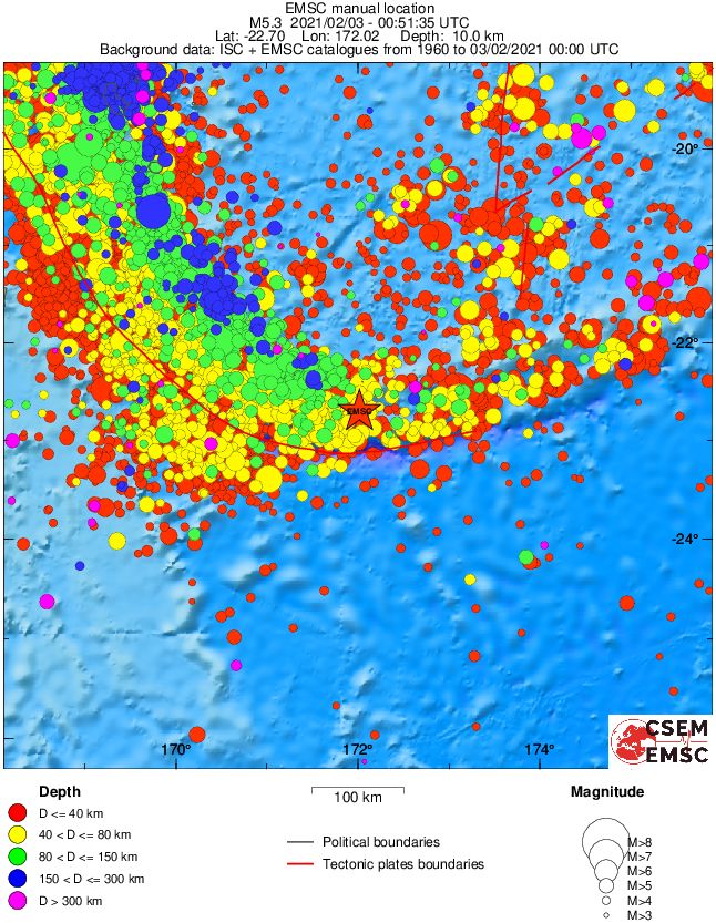 regional historical seismicity