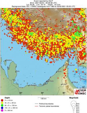 regional historical seismicity