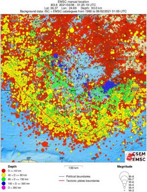 regional historical seismicity
