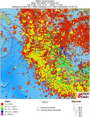 regional historical seismicity