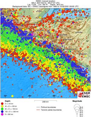 regional historical seismicity