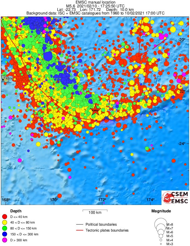 regional historical seismicity