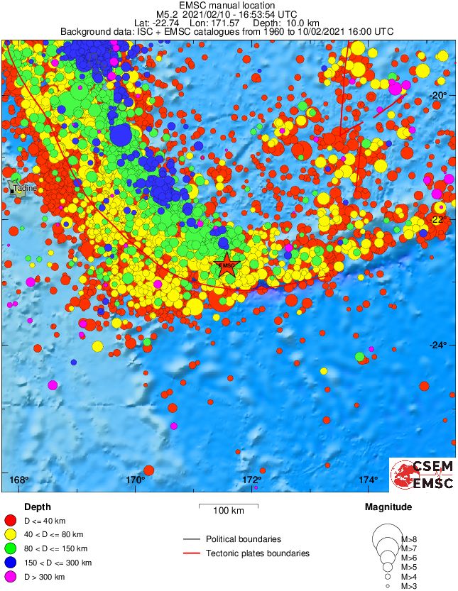 regional historical seismicity