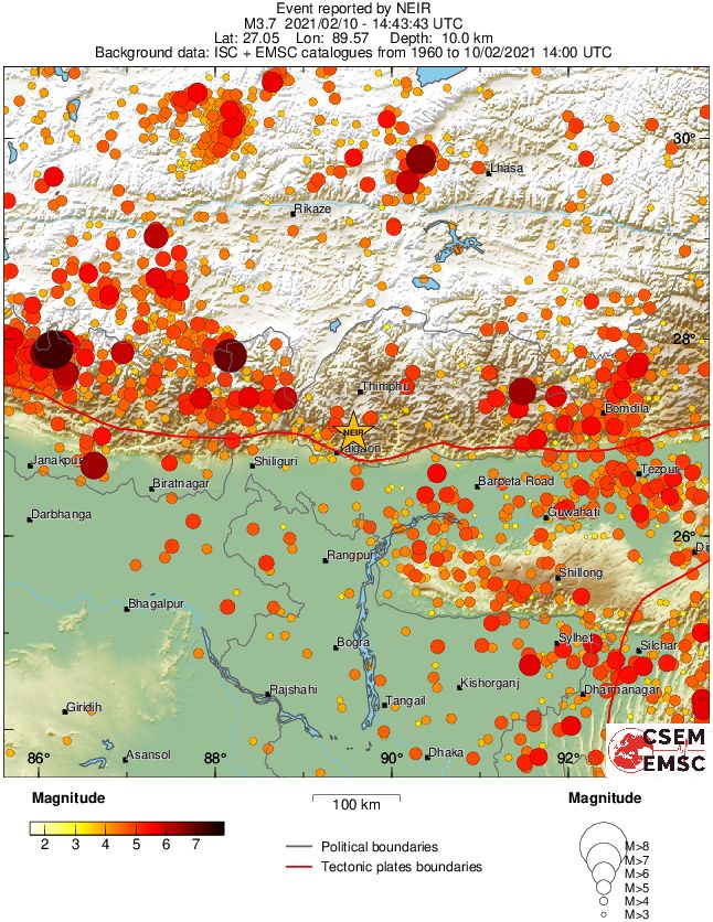 regional magnitude historical seismicity