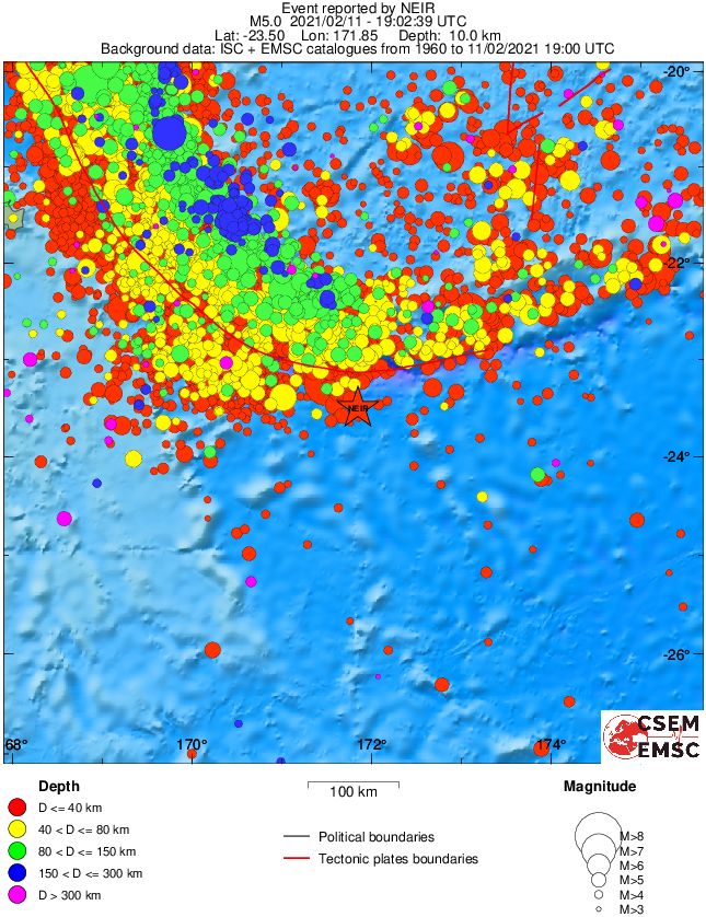 regional historical seismicity