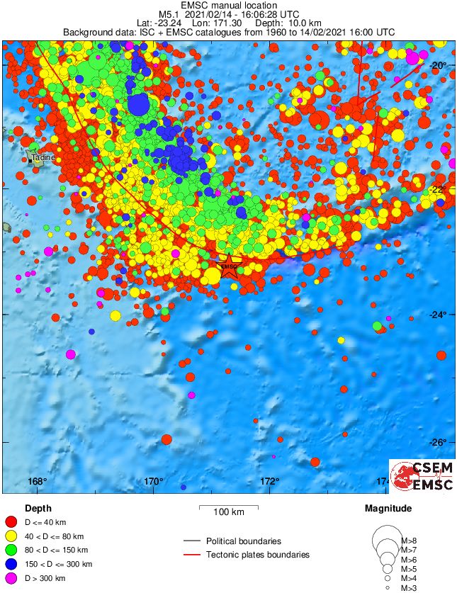 regional historical seismicity