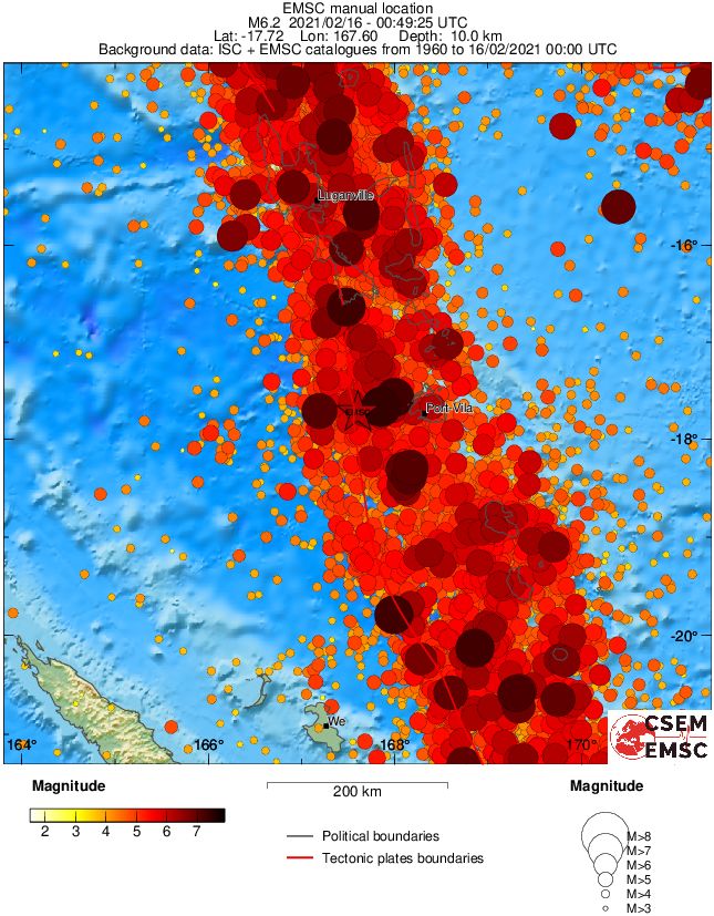 regional magnitude historical seismicity