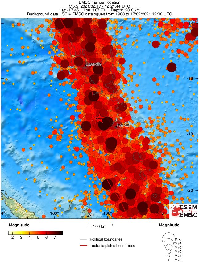 regional magnitude historical seismicity