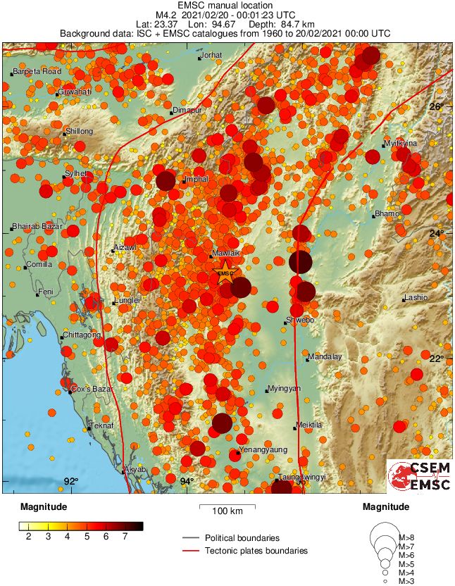 regional magnitude historical seismicity