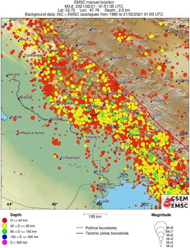 regional historical seismicity