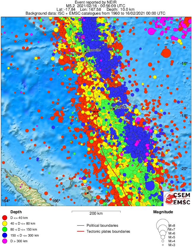 regional historical seismicity