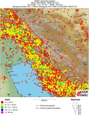 regional historical seismicity