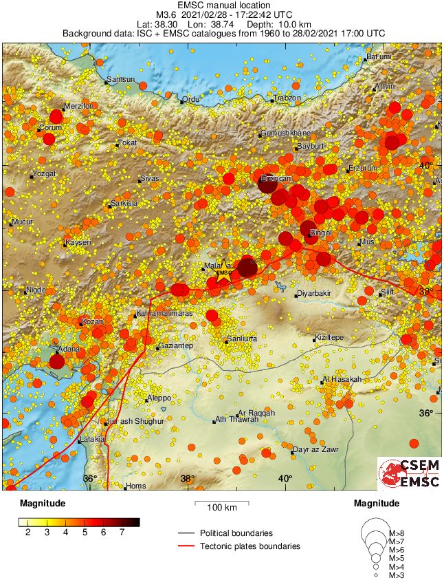 regional magnitude historical seismicity