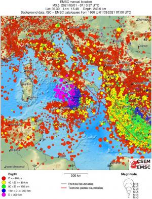 wide historical seismicity