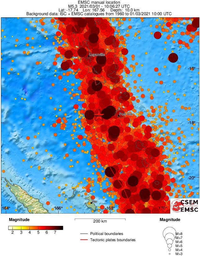 regional magnitude historical seismicity