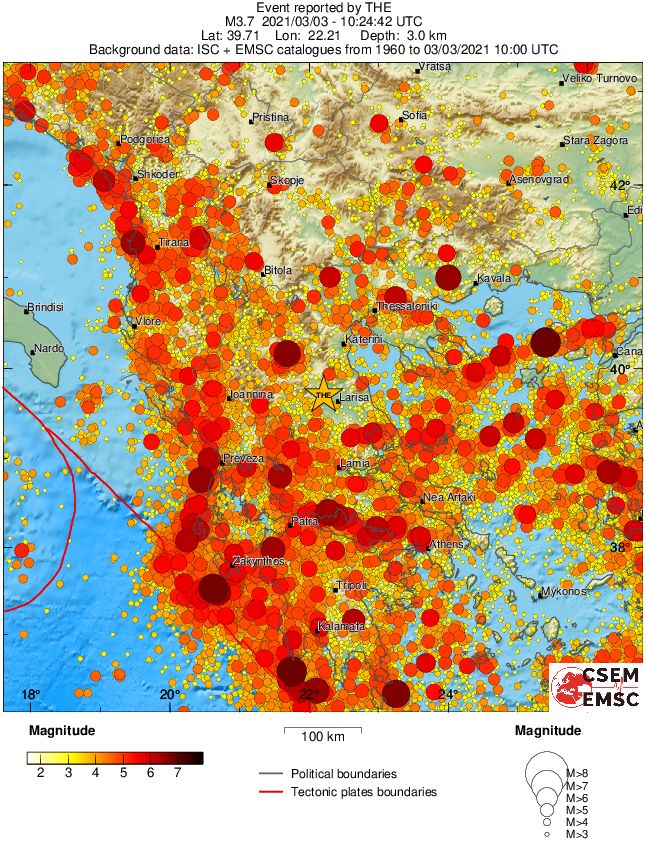 regional magnitude historical seismicity