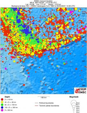 regional historical seismicity
