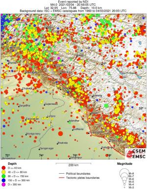 regional historical seismicity