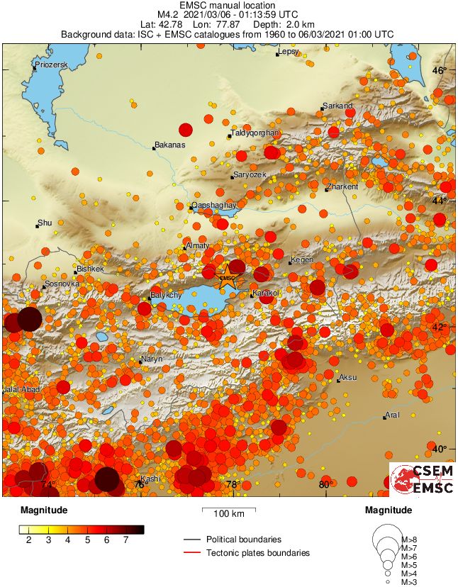 regional magnitude historical seismicity