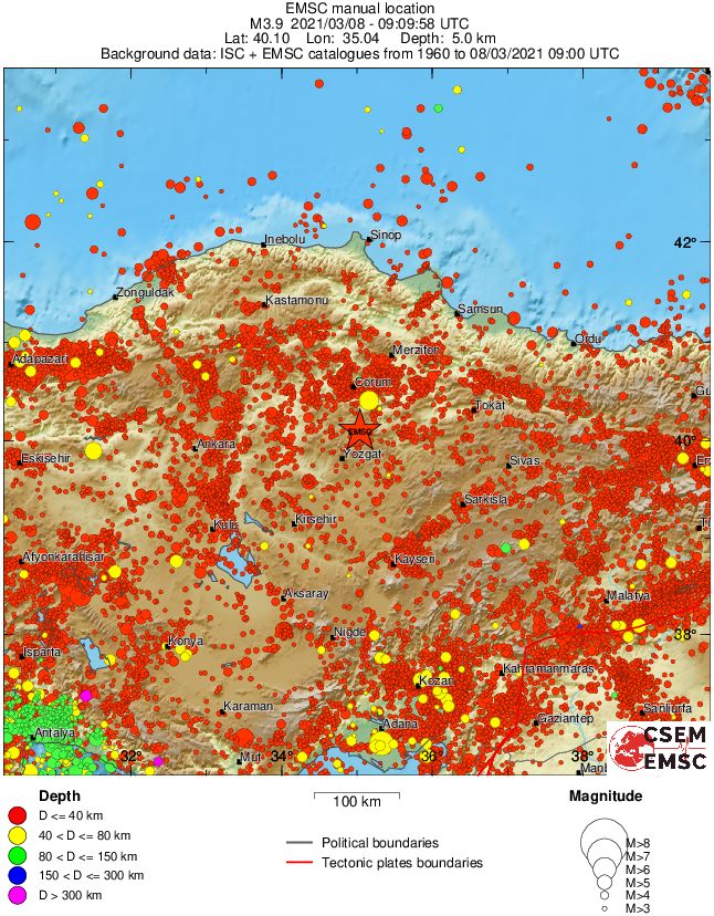 regional historical seismicity