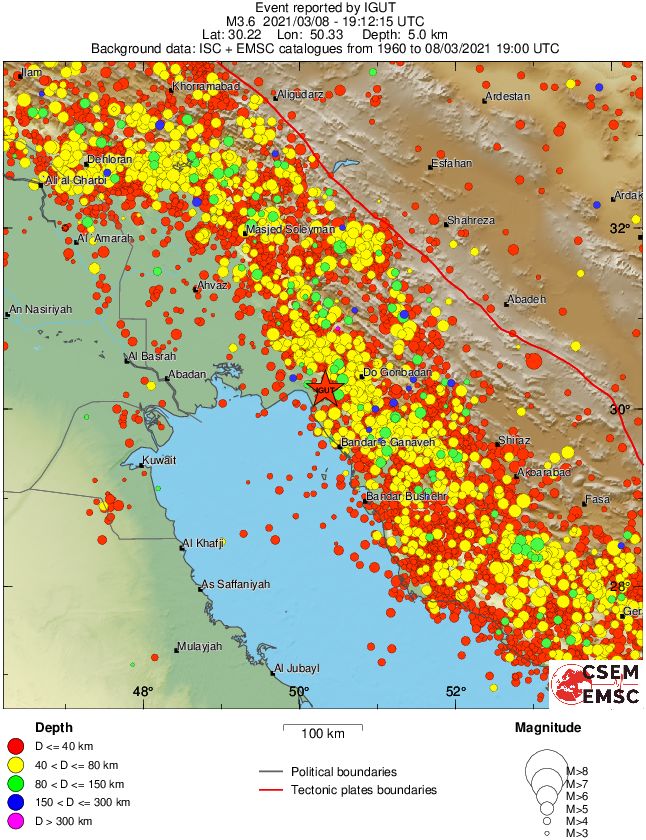 regional historical seismicity