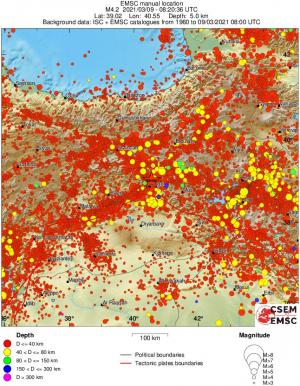regional historical seismicity