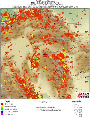 regional historical seismicity