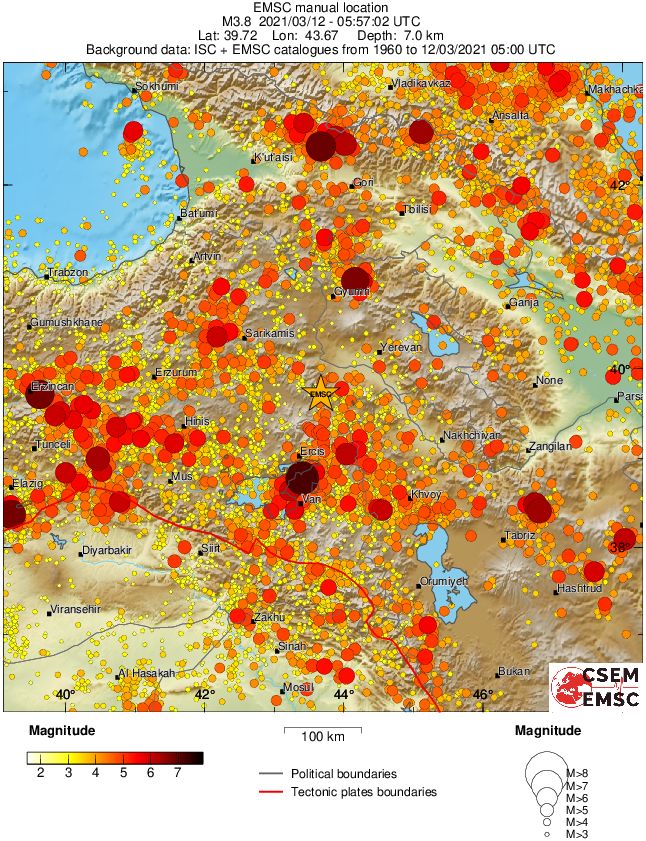 regional magnitude historical seismicity