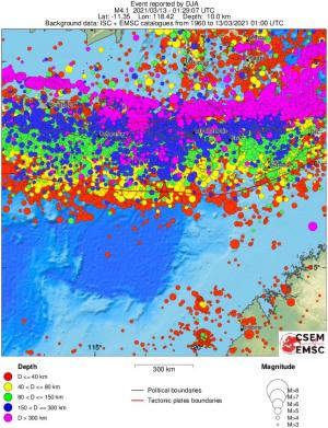 wide historical seismicity