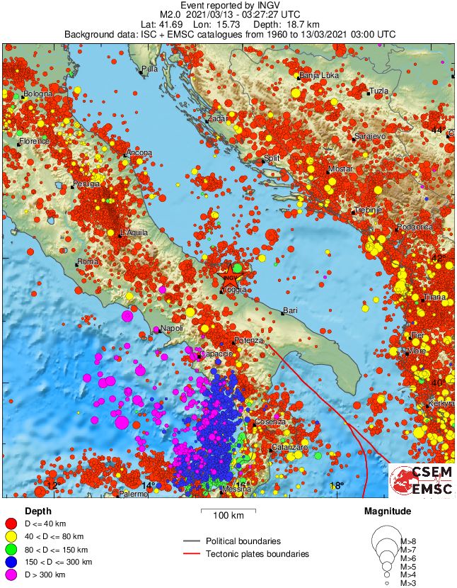 regional historical seismicity