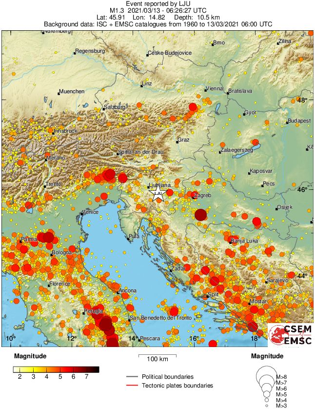 regional magnitude historical seismicity