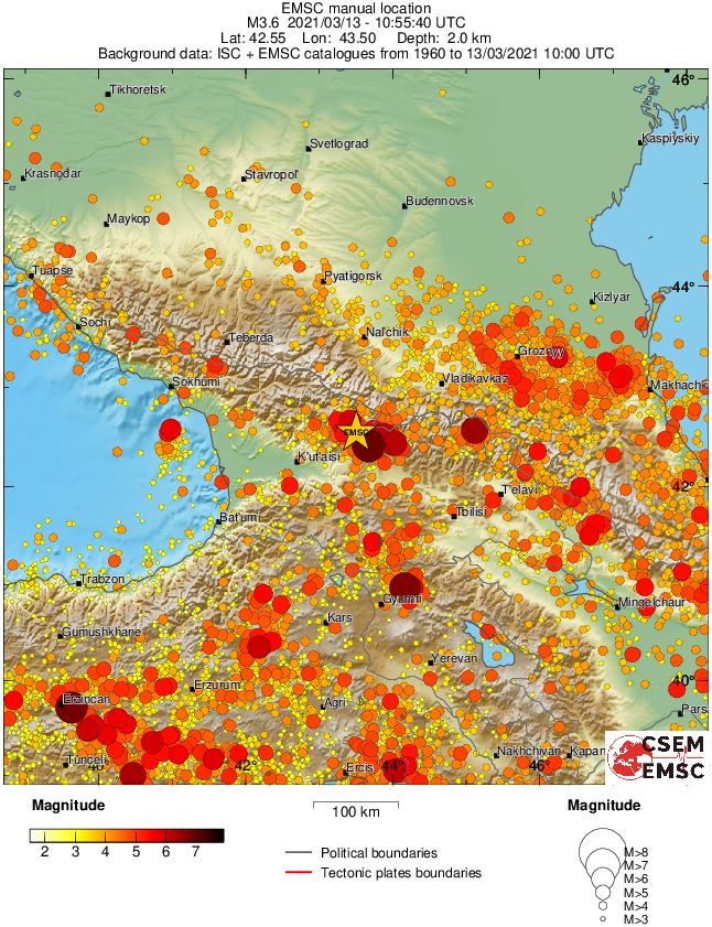regional magnitude historical seismicity