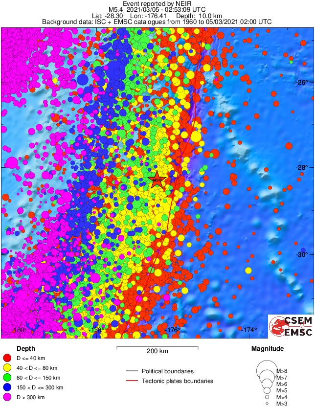 regional historical seismicity