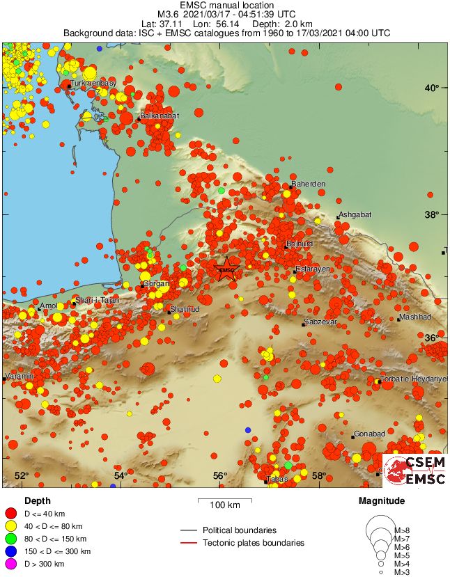 regional historical seismicity
