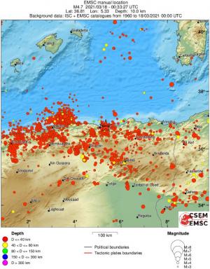 regional historical seismicity