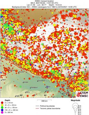 wide historical seismicity