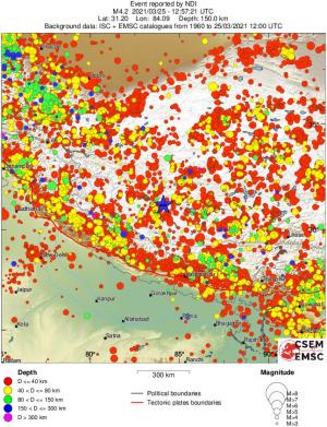 wide historical seismicity