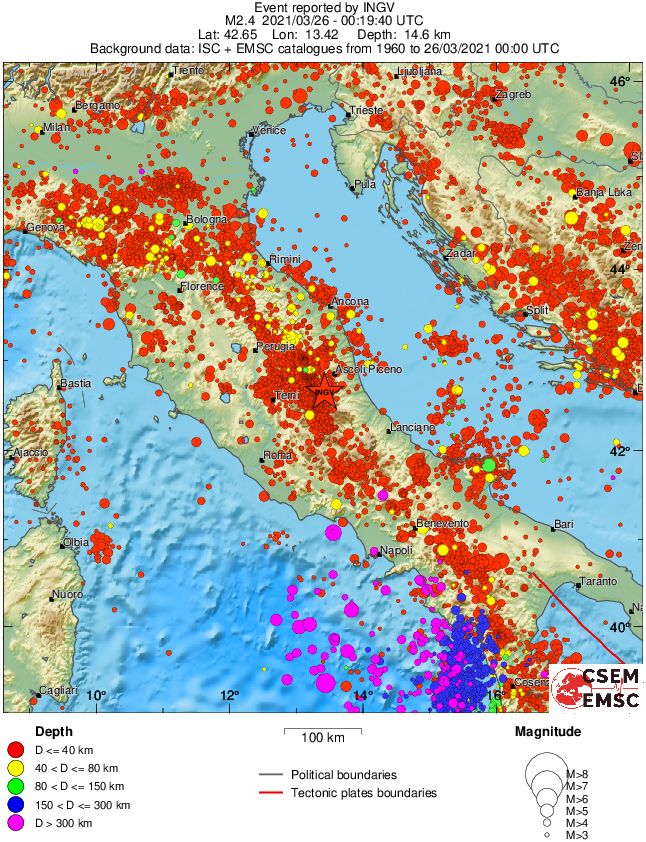 regional historical seismicity