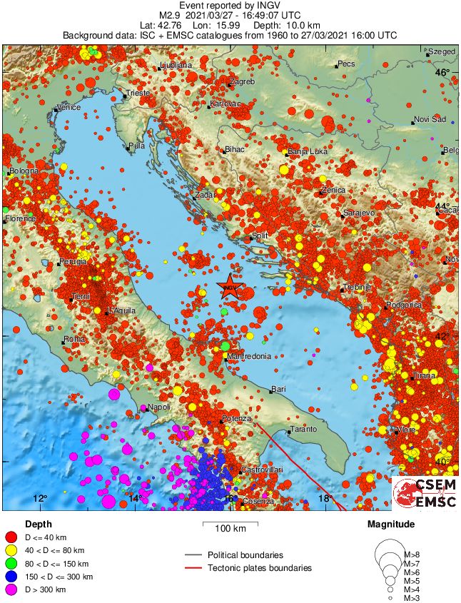 regional historical seismicity