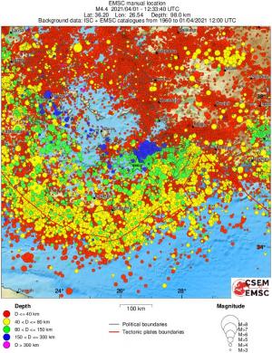 regional historical seismicity