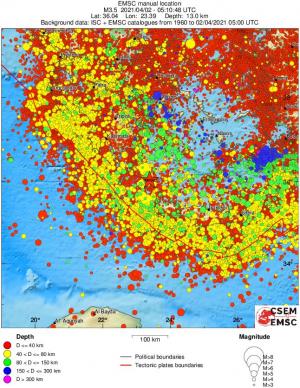 regional historical seismicity