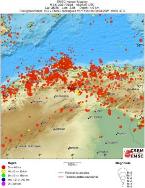 regional historical seismicity