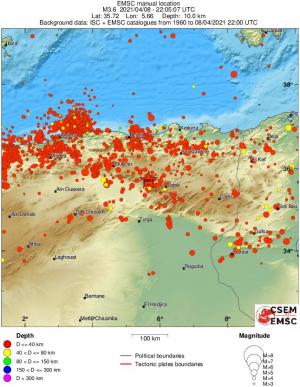 regional historical seismicity