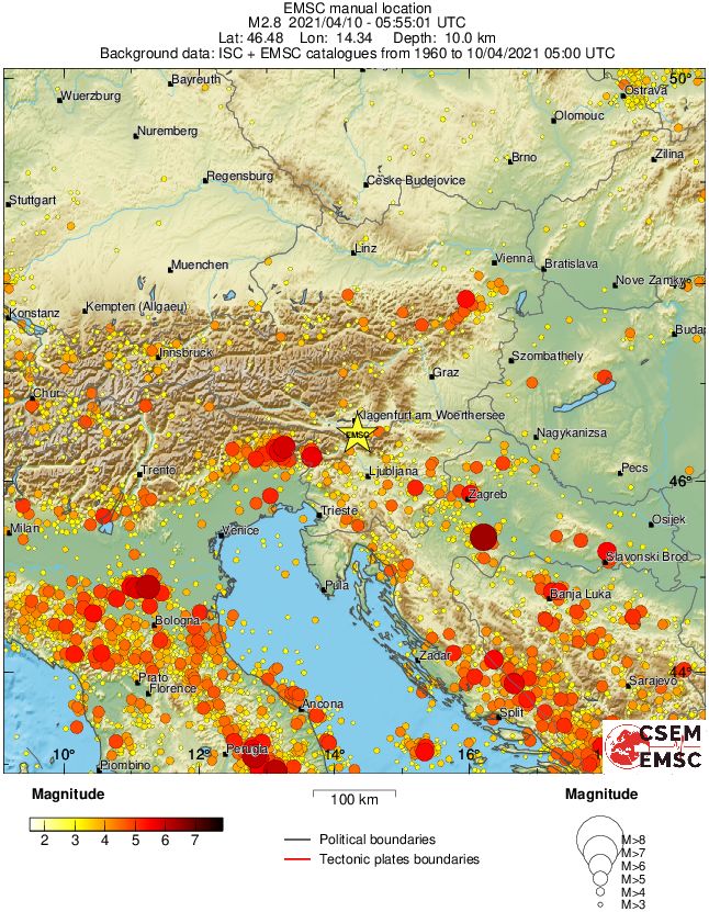 regional magnitude historical seismicity
