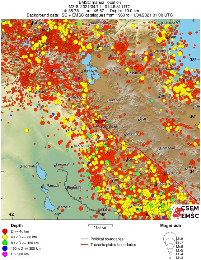 regional historical seismicity